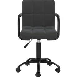 Meubles De Bureau-vidaXL Chaise pivotante de bureau Velours Noir