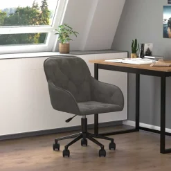vidaXL Chaise pivotante de bureau Velours