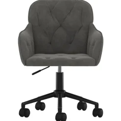 vidaXL Chaise pivotante de bureau Velours