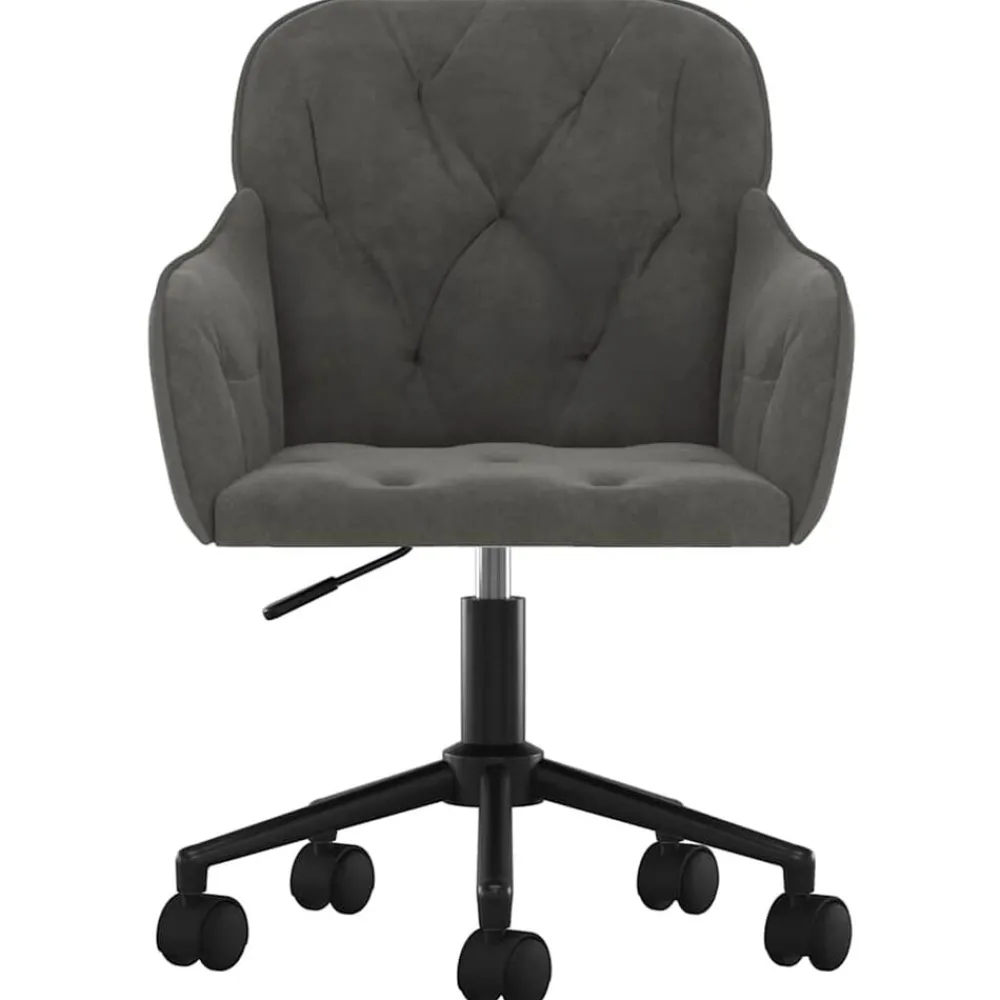 vidaXL Chaise pivotante de bureau Velours