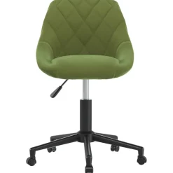 Meubles De Bureau-vidaXL Chaise pivotante de bureau Velours Vert clair
