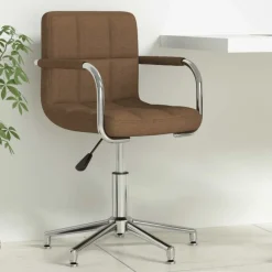vidaXL Chaise pivotante de bureau Tissu