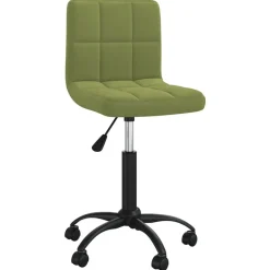 Meubles De Bureau-vidaXL Chaise pivotante de bureau Velours Vert clair