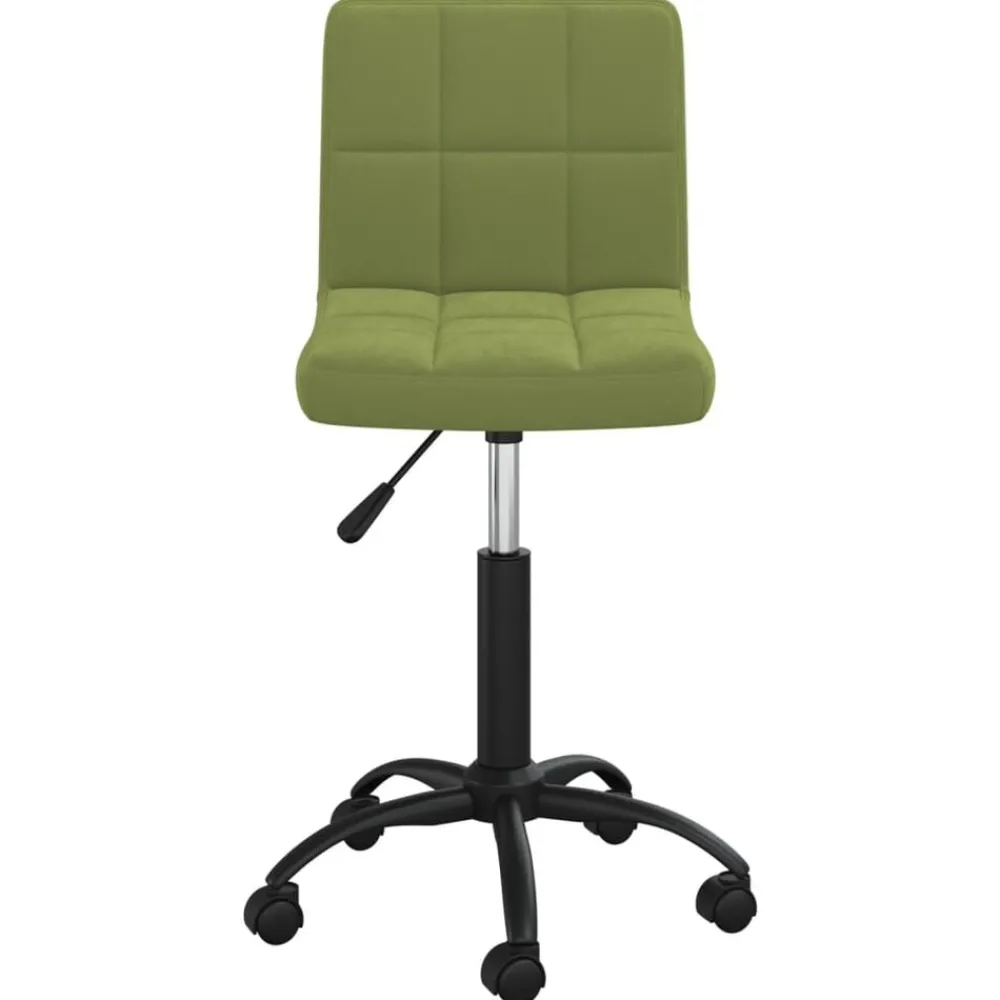 Meubles De Bureau-vidaXL Chaise pivotante de bureau Velours Vert clair
