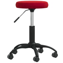 Meubles De Bureau-vidaXL Chaise pivotante de bureau Velours Rouge bordeaux