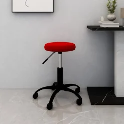 Meubles De Bureau-vidaXL Chaise pivotante de bureau Velours Rouge bordeaux