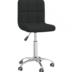 Meubles De Bureau-vidaXL Chaise pivotante de bureau Tissu Noir