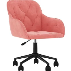 Meubles De Bureau-vidaXL Chaise pivotante de bureau Velours Rose