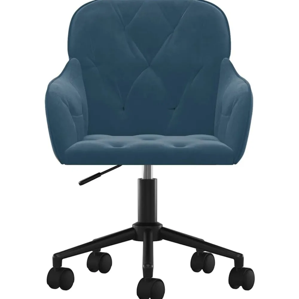 Meubles De Bureau-vidaXL Chaise pivotante de bureau Velours Bleu