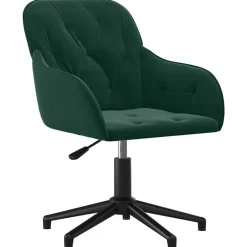 vidaXL Chaise pivotante de bureau Velours