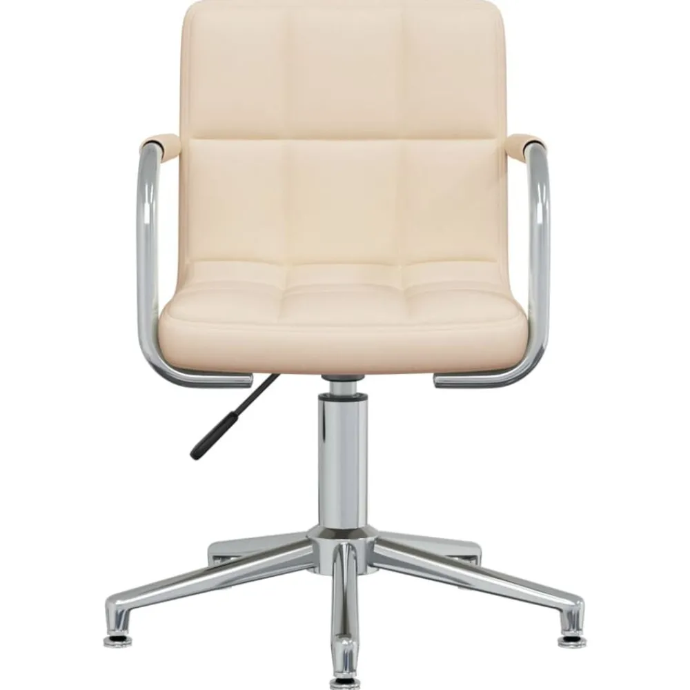 Meubles De Bureau-vidaXL Chaise pivotante de bureau Crème Tissu Crème