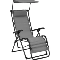 Mobilier De Jardin-vidaXL Chaise pliable de terrasse Textilène Gris