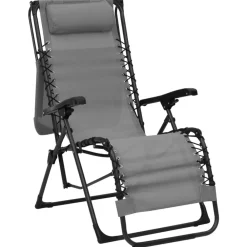 Mobilier De Jardin-vidaXL Chaise pliable de terrasse Textilène Gris