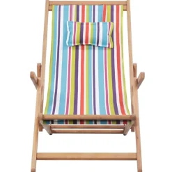vidaXL Chaise pliable de plage Tissu et cadre en bois