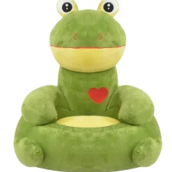 vidaXL Chaise pour enfants en peluche Grenouille Verte
