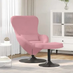 vidaXL Chaise Œuf avec Pouf Velours