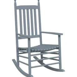 vidaXL Chaises à bascule lot de 2 table pliable massif peuplier