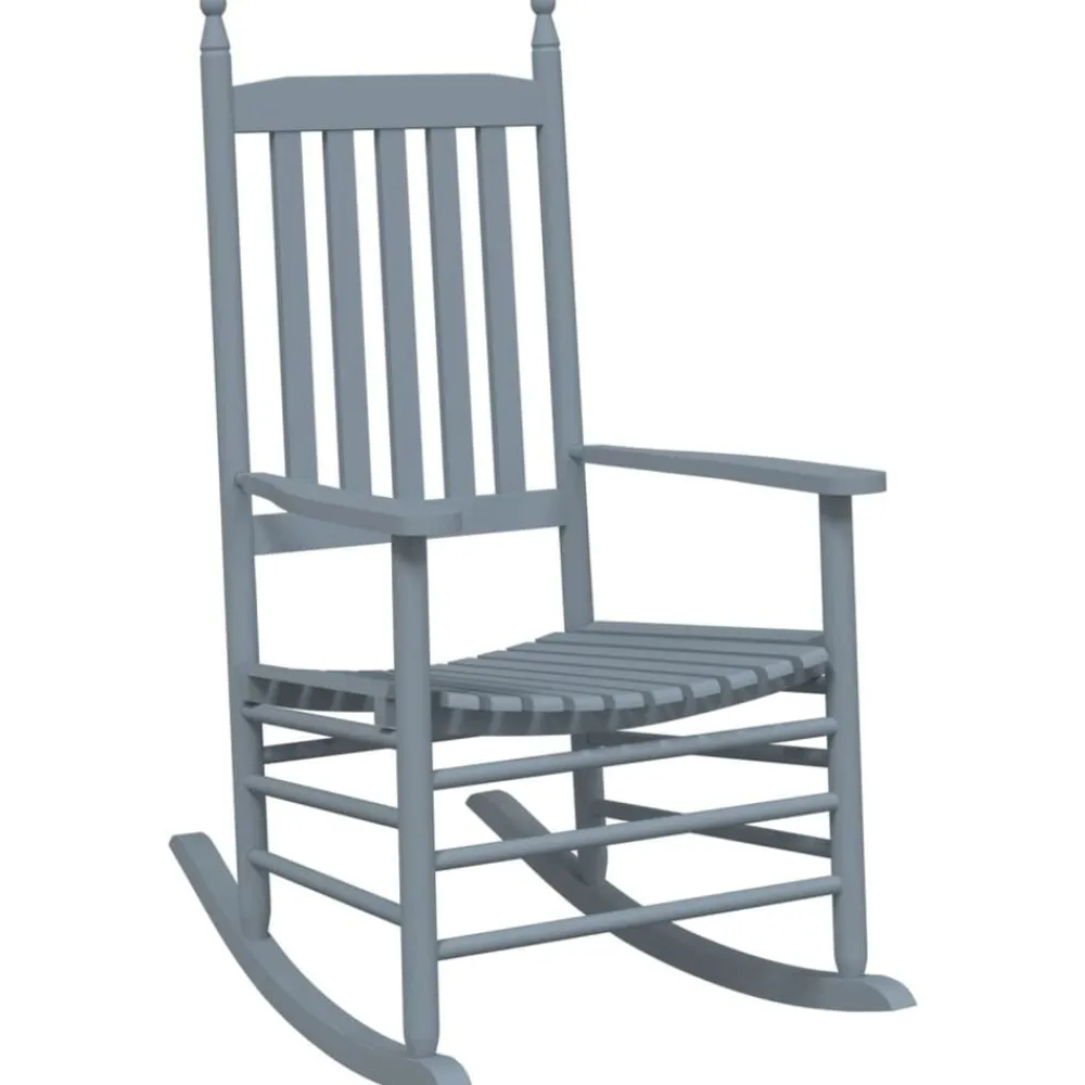 vidaXL Chaises à bascule lot de 2 table pliable massif peuplier