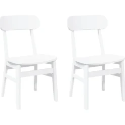 vidaXL Chaises à manger 2 pcs bois massif caoutchouc