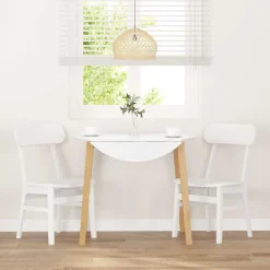 vidaXL Chaises à manger 2 pcs bois massif caoutchouc