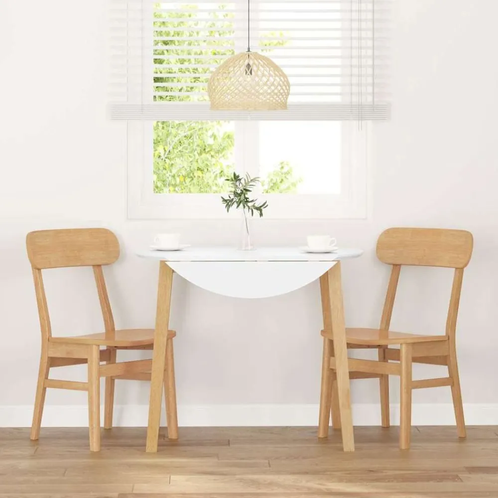 vidaXL Chaises à manger 2 pcs bois massif caoutchouc