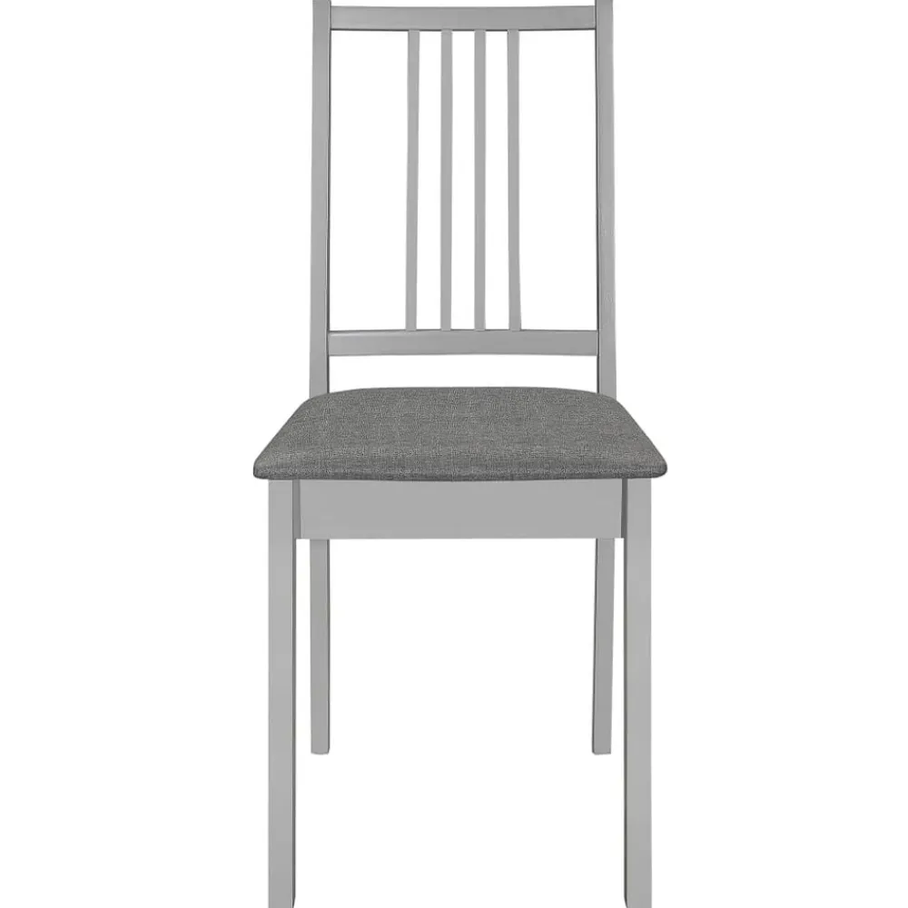 vidaXL Chaises à manger avec coussins lot de 4 bois solide