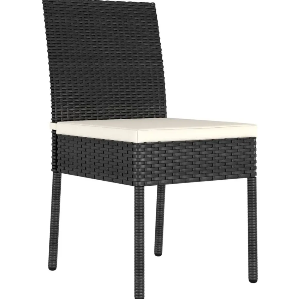 Mobilier De Jardin-vidaXL Chaises à manger de jardin lot de 2 Résine tressée Noir