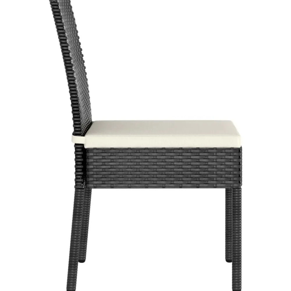 Mobilier De Jardin-vidaXL Chaises à manger de jardin lot de 2 Résine tressée Noir