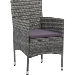 vidaXL Chaises à manger de jardin lot de 2 Résine tressée