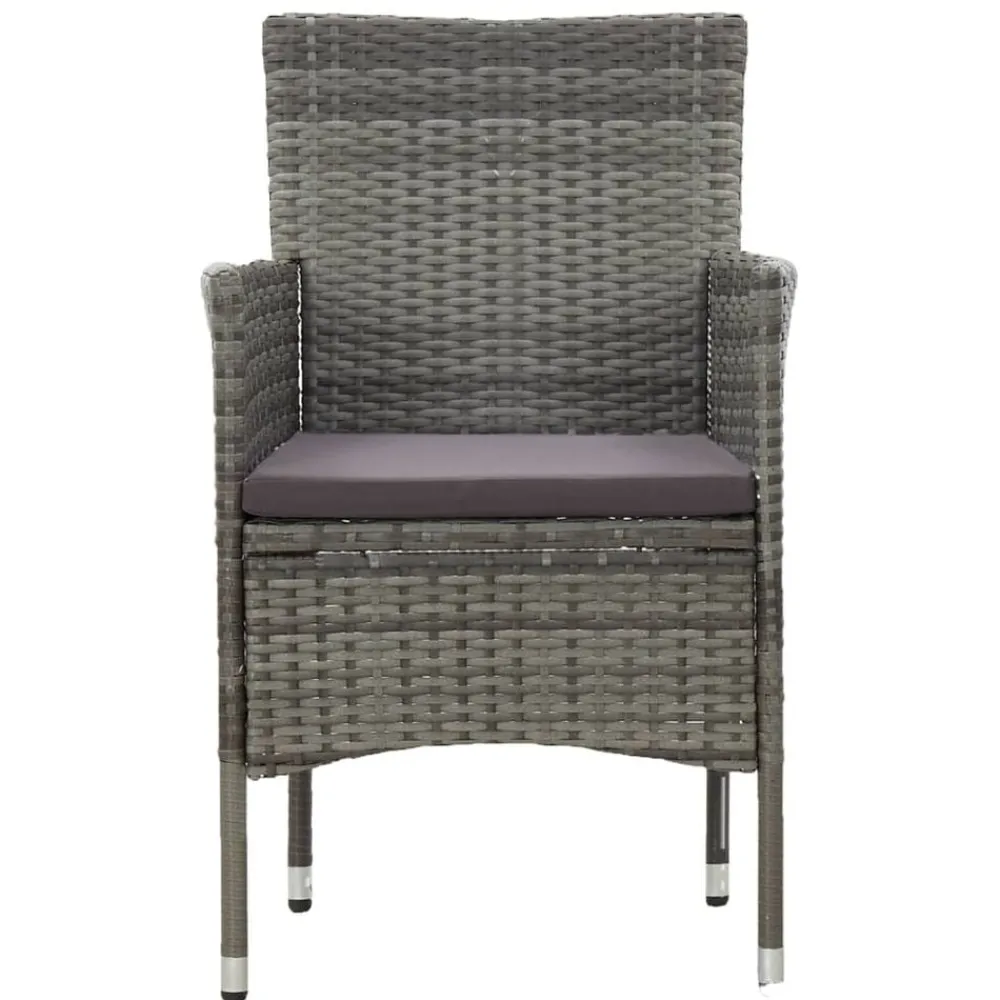 vidaXL Chaises à manger de jardin lot de 2 Résine tressée