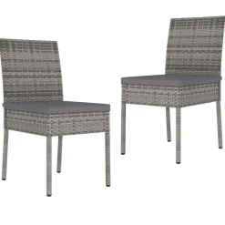 vidaXL Chaises à manger de jardin lot de 2 Résine tressée