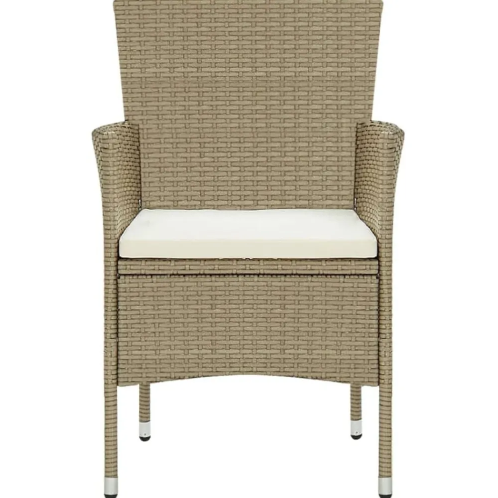 vidaXL Chaises à manger de jardin lot de 4 Résine tressée
