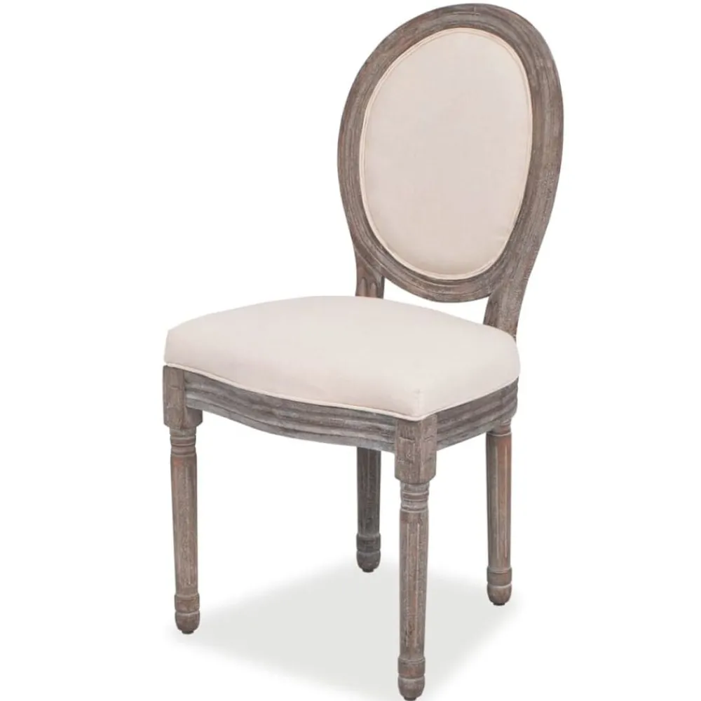 vidaXL Chaises à manger lot de 2 crème tissu