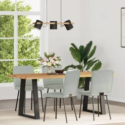 vidaXL Chaises à manger lot de 4 Velours