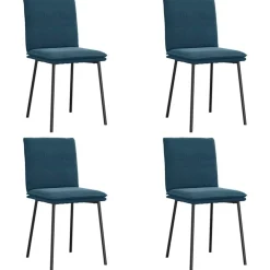 vidaXL Chaises à manger lot de 4 Velours
