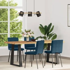 vidaXL Chaises à manger lot de 4 Velours