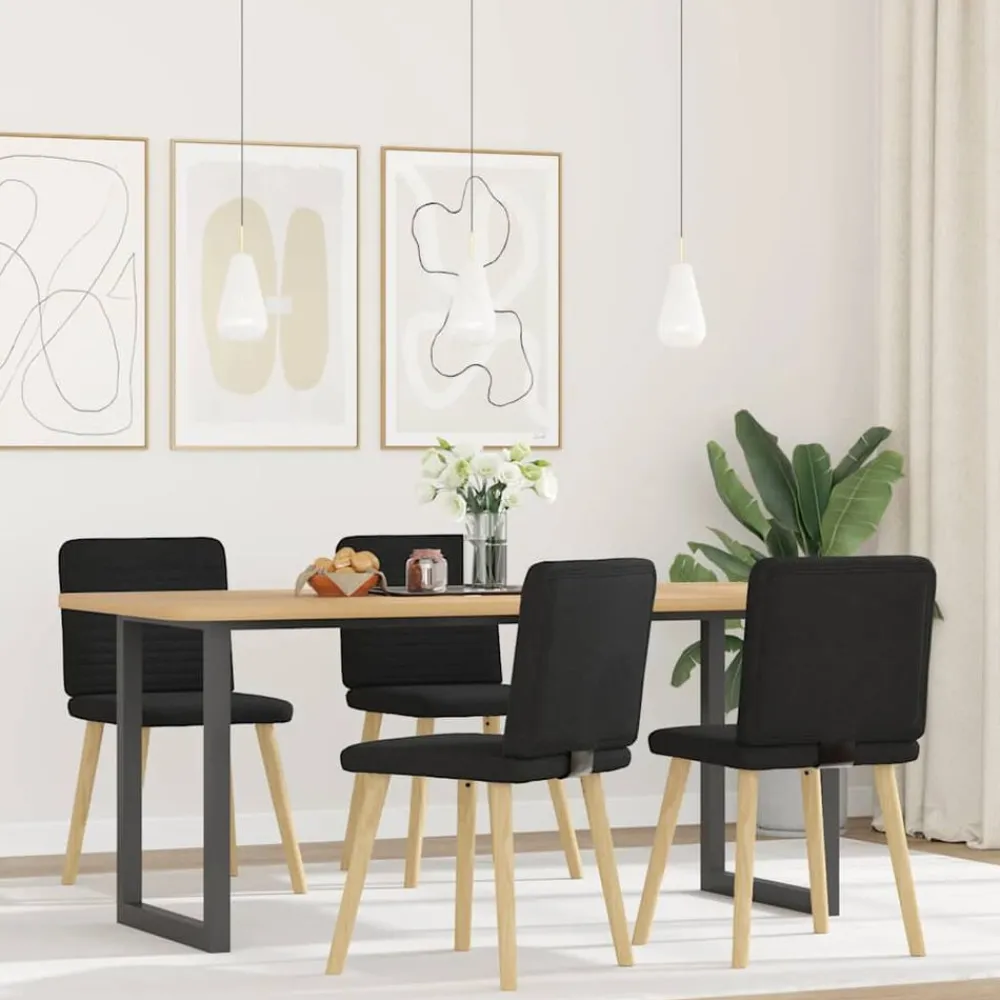 vidaXL Chaises à manger lot de 4 tissu