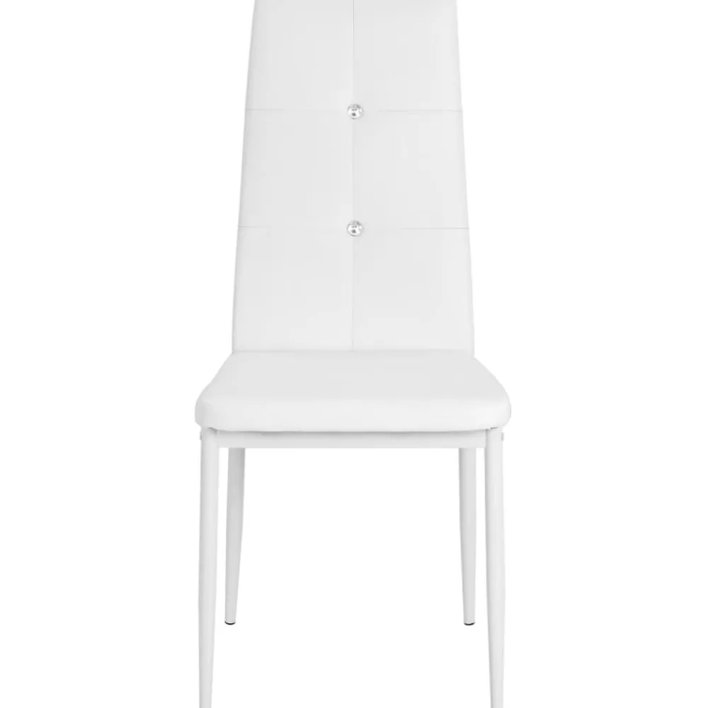 Fauteuils Et Chaises-vidaXL Chaises à manger lot de 2 similicuir Blanc