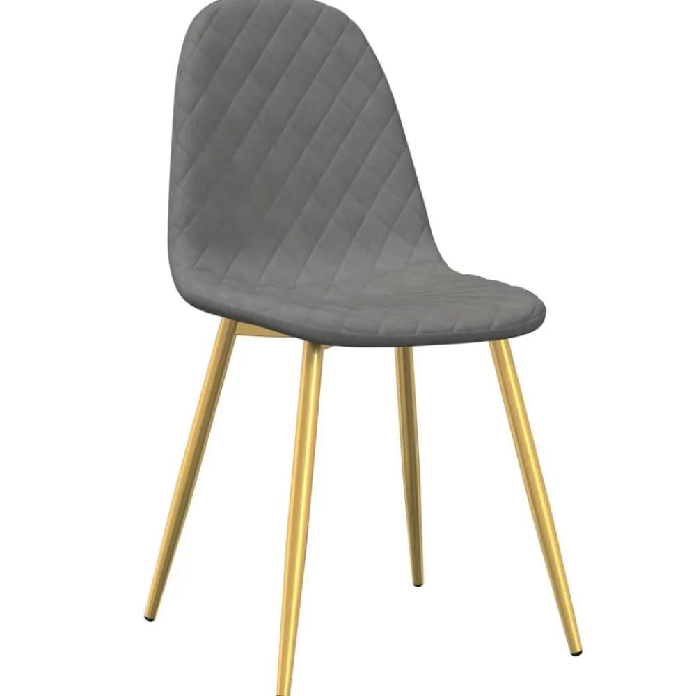 Fauteuils Et Chaises-vidaXL Chaises à manger lot de 2 Velours Gris clair