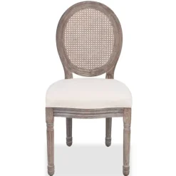 vidaXL Chaises à manger lot de 2 crème tissu