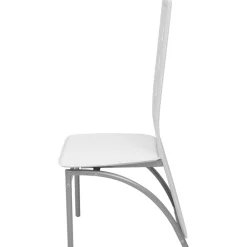 Fauteuils Et Chaises-vidaXL Chaises à manger lot de 2 similicuir Blanc