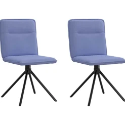 Fauteuils Et Chaises-vidaXL Chaises à manger lot de 2 tissu Bleu jean