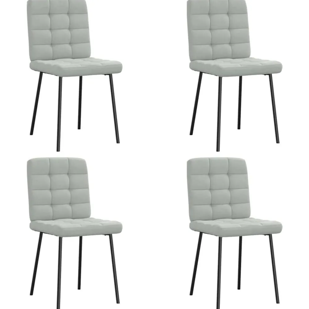 vidaXL Chaises à manger lot de 4 Velours