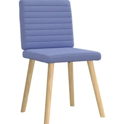 Fauteuils Et Chaises-vidaXL Chaises à manger lot de 4 tissu Bleu jean