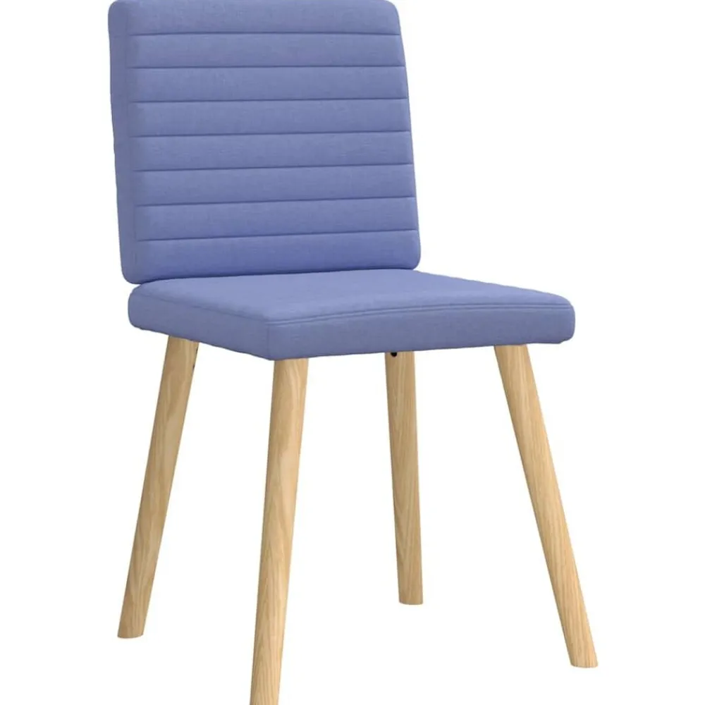 Fauteuils Et Chaises-vidaXL Chaises à manger lot de 4 tissu Bleu jean