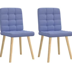Fauteuils Et Chaises-vidaXL Chaises à manger lot de 2 tissu Bleu jean