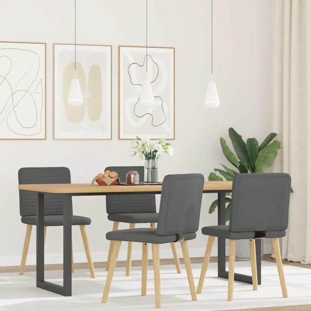 vidaXL Chaises à manger lot de 4 tissu