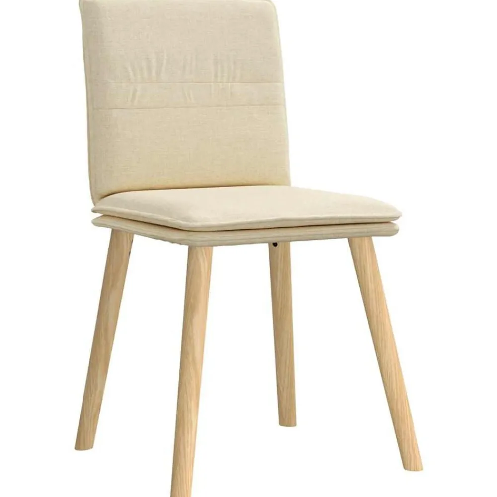 Fauteuils Et Chaises-vidaXL Chaises à manger lot de 4 crème tissu Crème