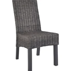 vidaXL Chaises à manger lot de 2 rotin kubu et bois d'acajou