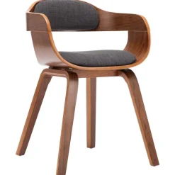 vidaXL Chaises à manger lot de 2 tissu et bois courbé